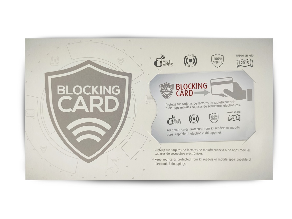 BLOCKING CARD RFID CON DISPLAY